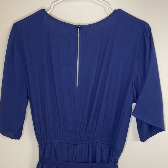 NWT Row A blue romper with scalloped neck, large - Picture 5 of 10